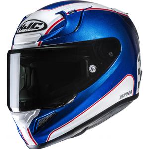 Integroitu moottoripyöräilykypärä HJC RPHA 12 Respon MC2 sinivalkoinen-punainen