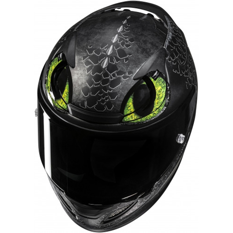 Kokokasvoinen moottoripyöräkypärä HJC RPHA 12 Toothless II Universal MC4SF musta