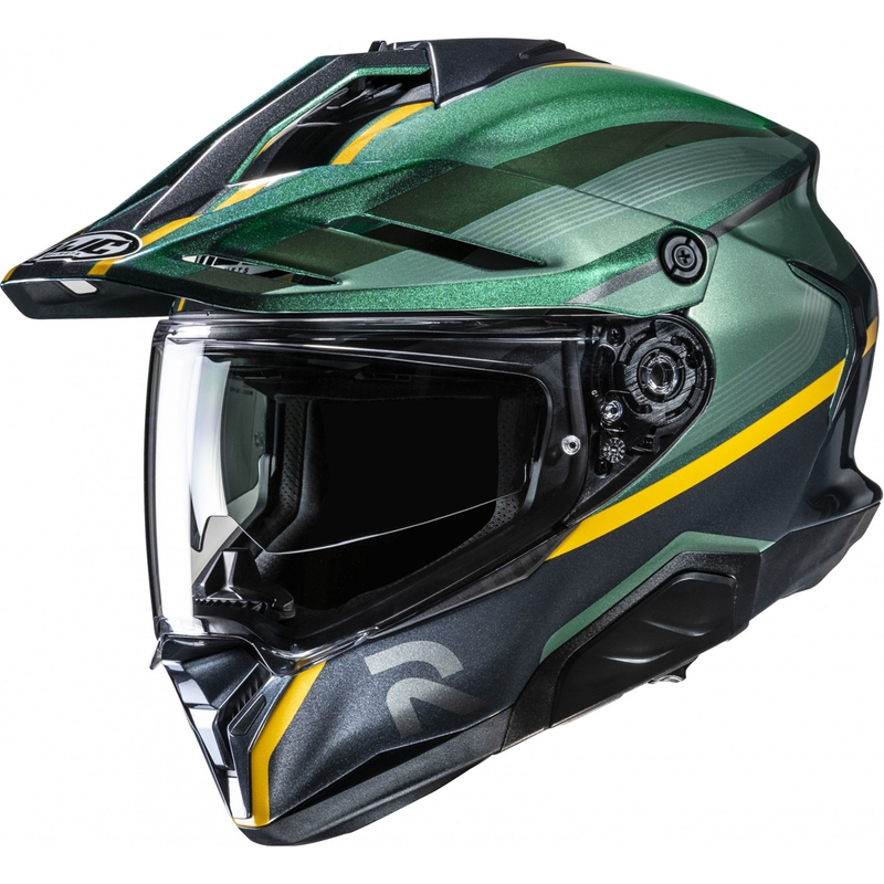 Enduro kypärä moottoripyörälle HJC RPHA 60 Arbre MC4 vihreä-musta-keltainen