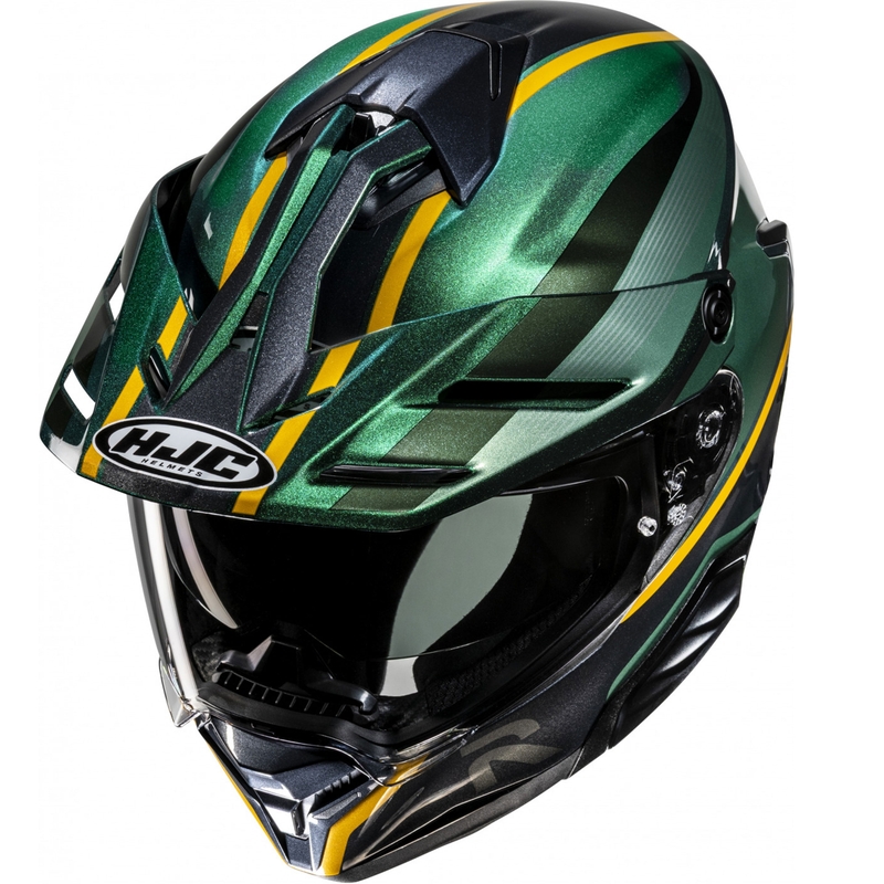 Enduro kypärä moottoripyörälle HJC RPHA 60 Arbre MC4 vihreä-musta-keltainen
