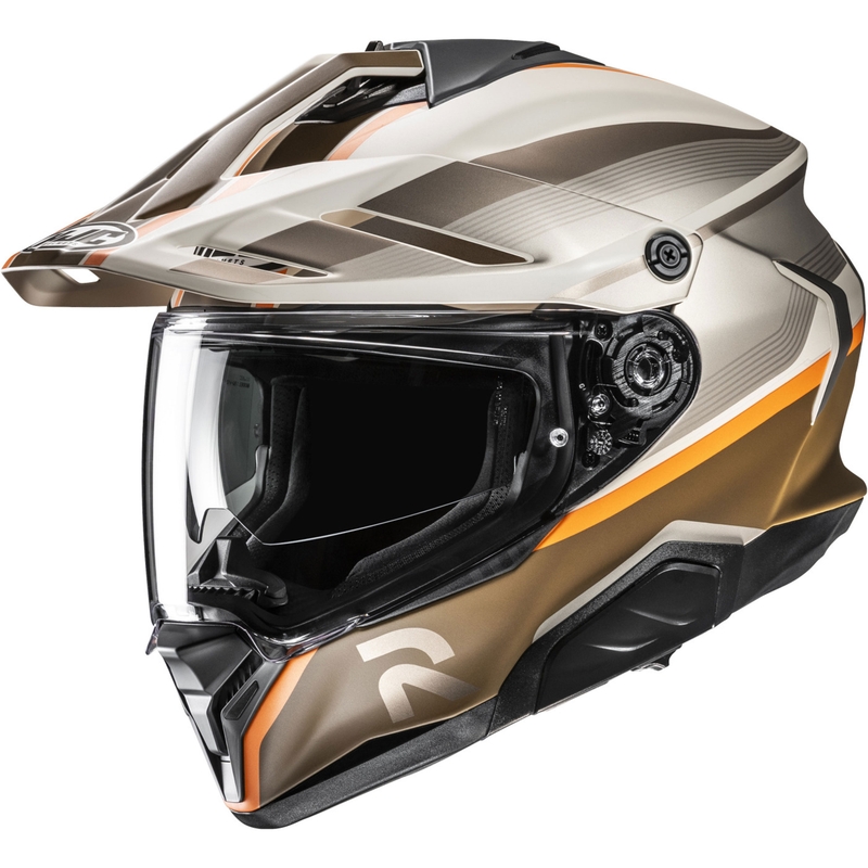 Enduro-moottoripyöräilykypärä HJC RPHA 60 Arbre MC7SF ruskea-beige-oranssi