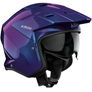 Moottoripyörän kokeilukypärä Airoh Kombakt Shimmer kiiltävä violetti-sininen