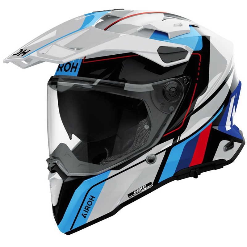 Enduro kypärä Airoh Commander 2 Skip kiiltävä valkoinen