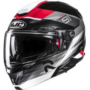 Taitettava moottoripyöräkypärä HJC RPHA 91 Madal MC1 musta-harmaa-punainen
