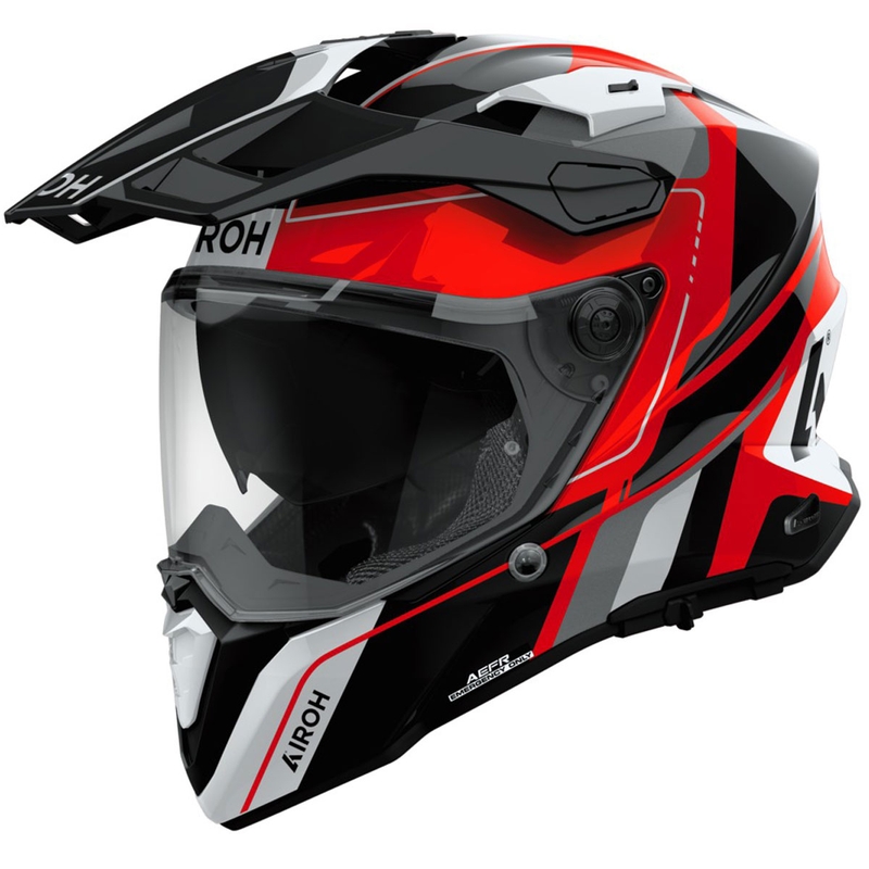Enduro kypärä Airoh Commander 2 Skip kiiltävä punainen