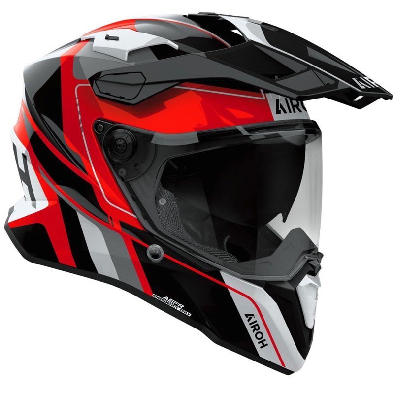 Enduro kypärä Airoh Commander 2 Skip kiiltävä punainen