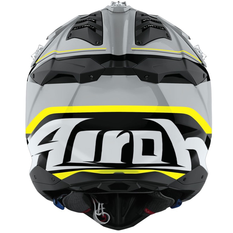 Motocross kypärä Airoh Aviator 3 Leader kiiltävä keltainen