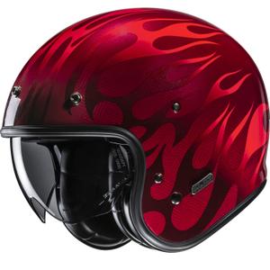 Avoin moottoripyöräilykypärä HJC V31 Firo MC1 punainen