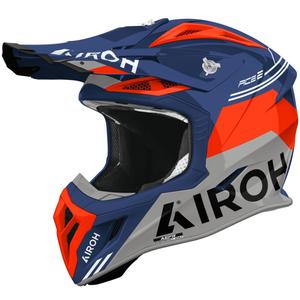 Motocross kypärä Airoh Aviator ACE 2 Fury kiiltävä syaani-punainen