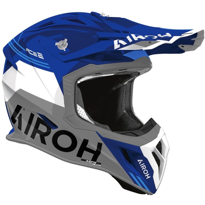Motocross kypärä Airoh Aviator ACE 2 Fury kiiltävä sininen