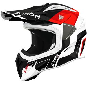 Motocross kypärä Airoh Aviator ACE 2 Shield kiiltävä punainen