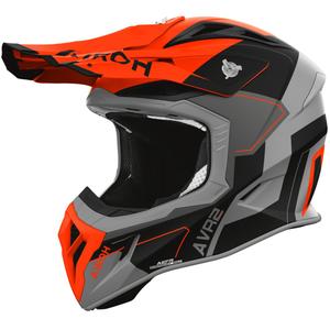 Motocross kypärä Airoh Aviator ACE 2 Shield matta oranssi