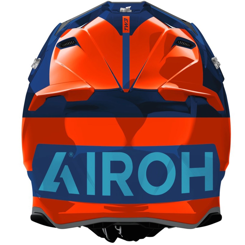 Motocross kypärä Airoh Twist 3 Fancy kiiltävä fluo-oranssi-sininen