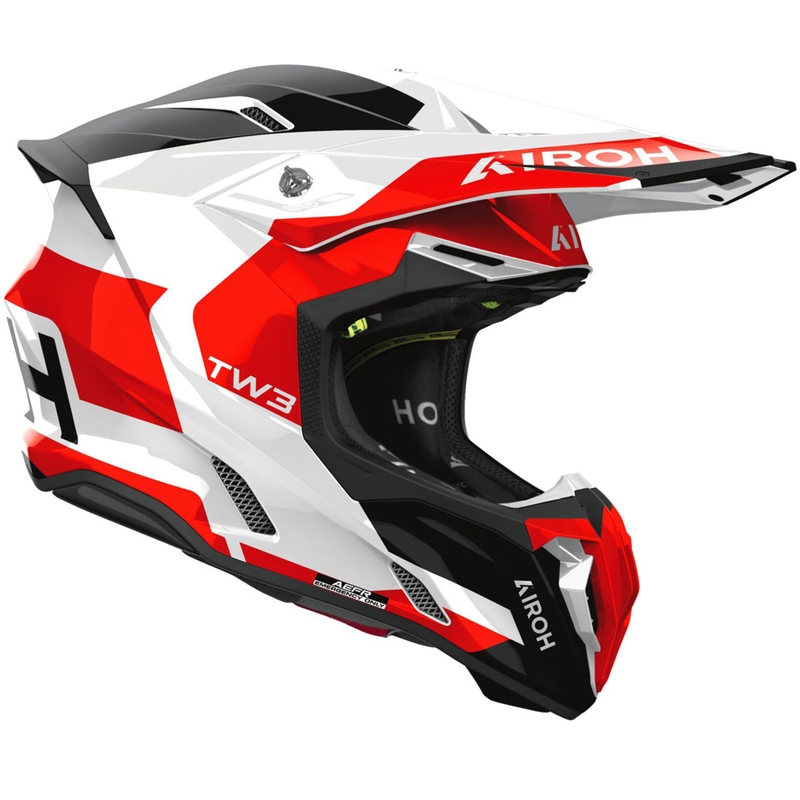Motocross kypärä Airoh Twist 3 Fancy kiiltävä punainen