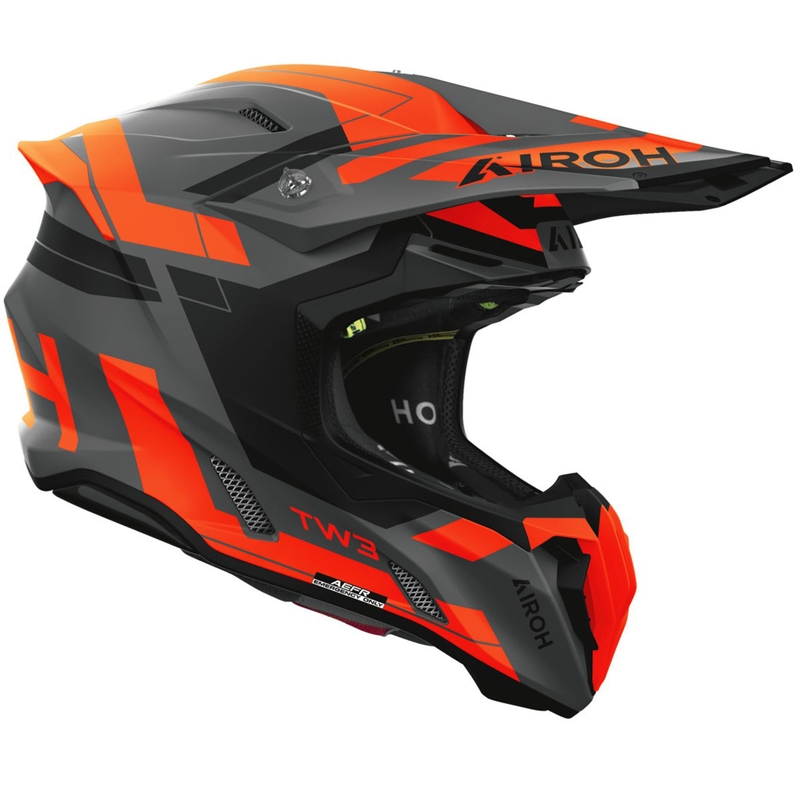 Motocross kypärä Airoh Twist 3 Dynasty matt fluo oranssi