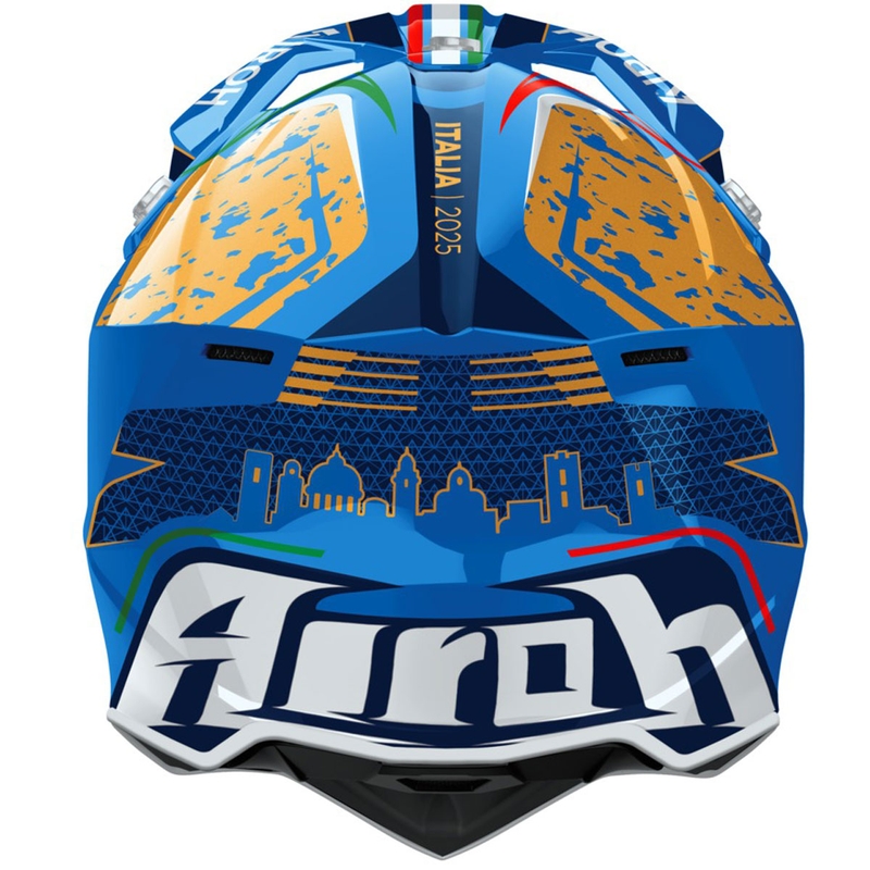 Motocross kypärä Airoh Wraaap 6DAYS ® ITALIA kiiltävä