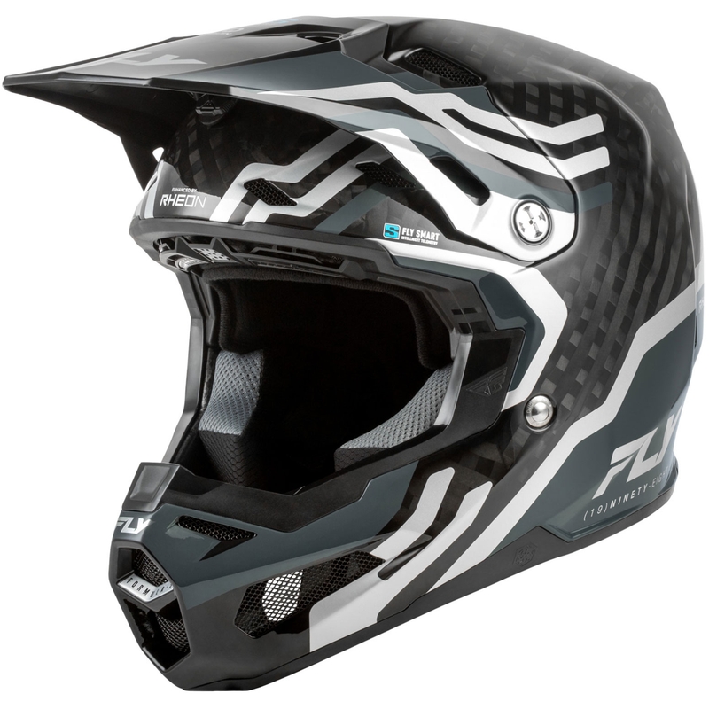 Motocross kypärä moottoripyörälle FLY Racing Formula S Carbon Byte carbon-grey-silver