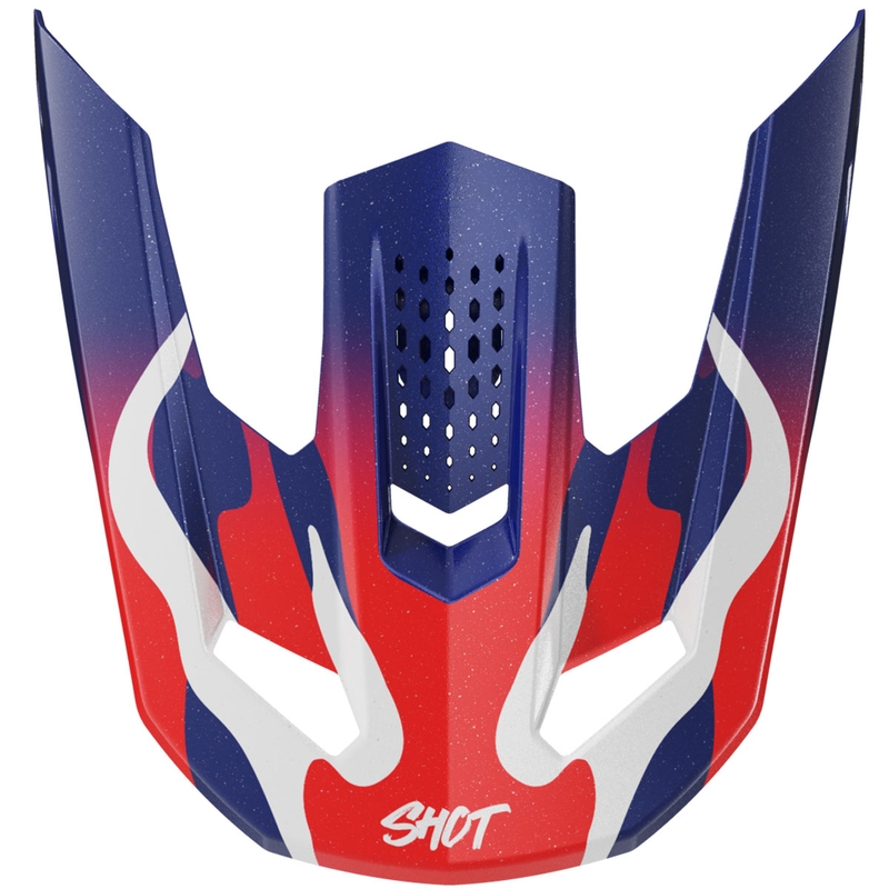 Kypärän visiiri Shot Speed Beast helmiäisen sininen-punainen