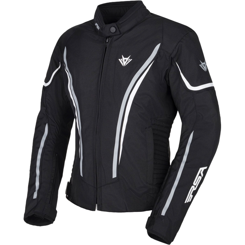 Naisten RSA Wasp Musta-harmaa-valkoinen moottoripyöräily takki