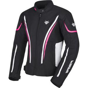 Naisten RSA Wasp Musta, vaaleanpunainen ja valkoinen moottoripyörätakki