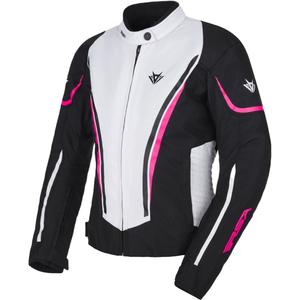 RSA Wasp Naisten moottoripyörätakki Valkoinen-Musta-Pinkki