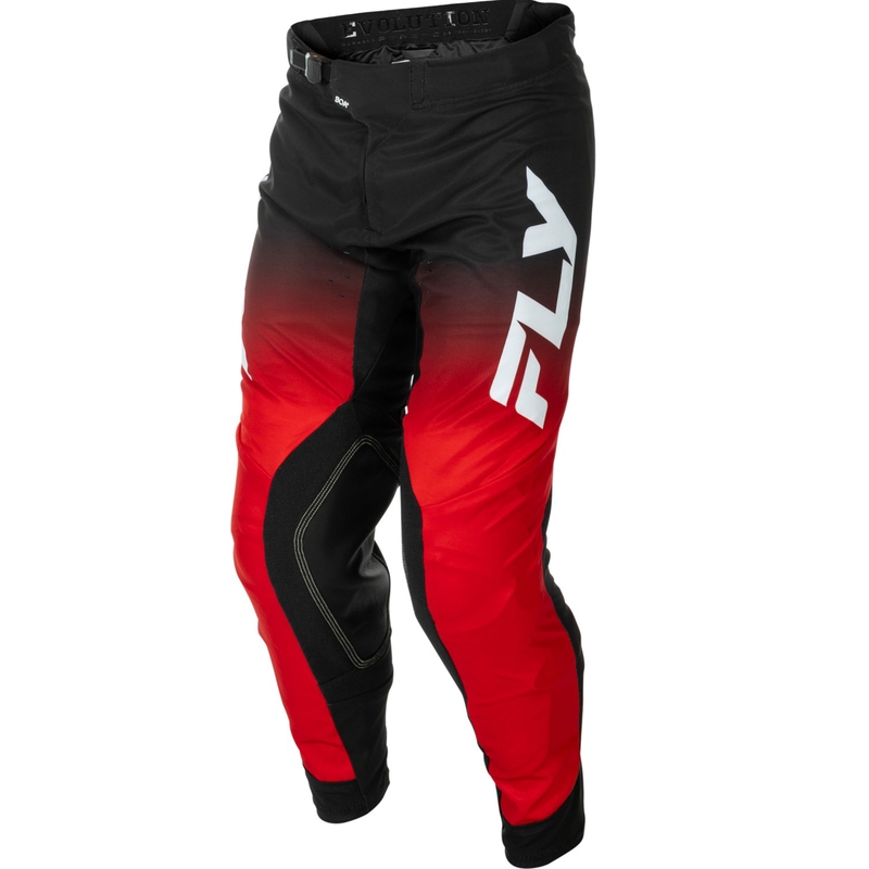 Motocross housut FLY Racing Evolution punainen-musta-valkoinen