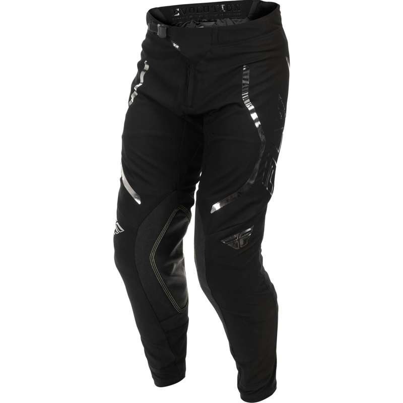 FLY Racing Evolution SE Motocross-housut Musta ja hopea