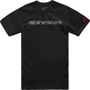 T-paita Alpinestars Linear Wordmark 2.0 CSF musta-harmaa-punainen