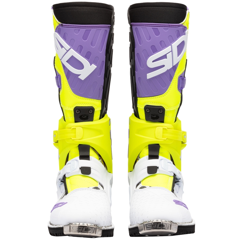 Moottoripyöräsaappaat SiDi Crossair HD End BB002 violetti-kelta-valkoinen