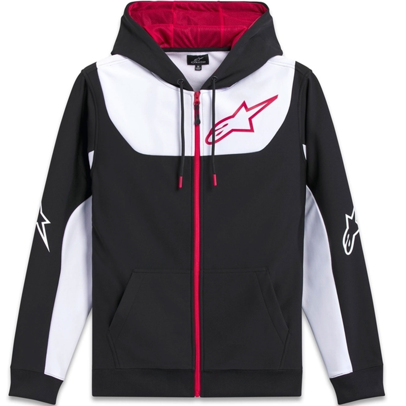Alpinestars Sessions 3 huppari musta, valkoinen ja punainen