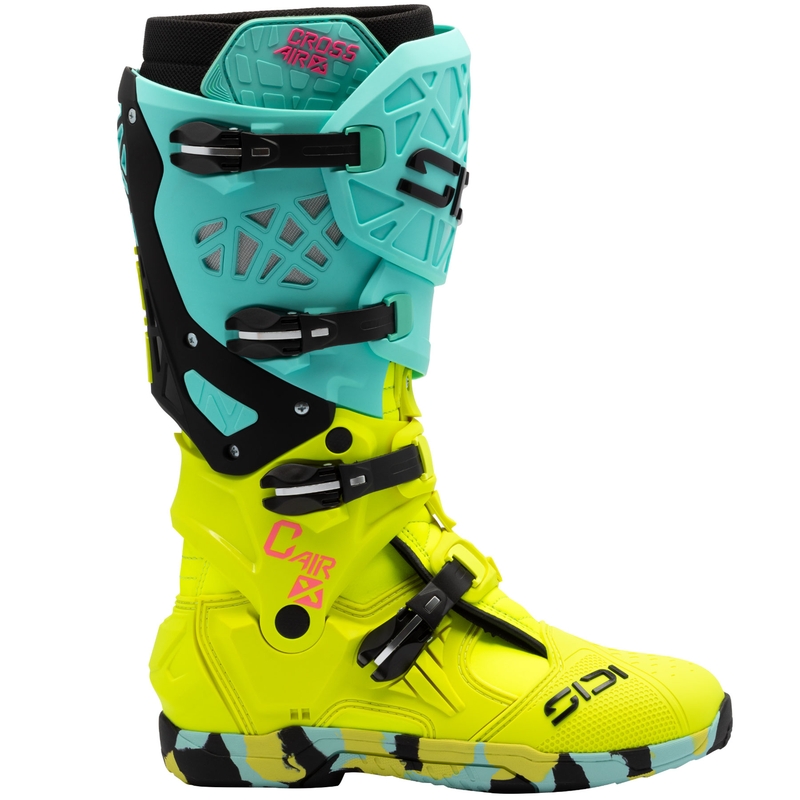 SiDi Crossair X minttu-keltaiset moottoripyöräsaappaat