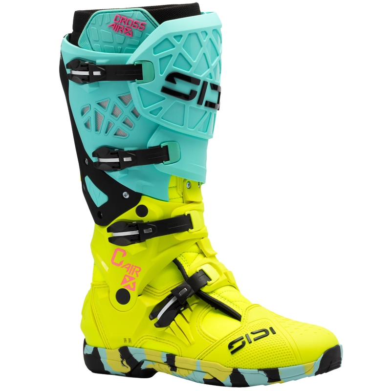 SiDi Crossair X minttu-keltaiset moottoripyöräsaappaat