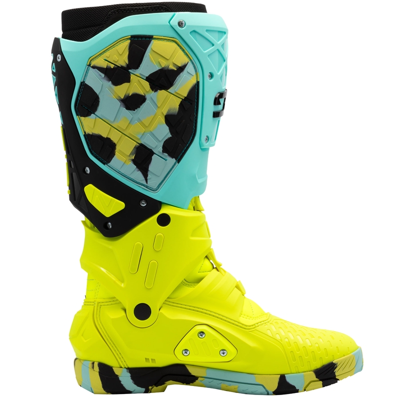 SiDi Crossair X minttu-keltaiset moottoripyöräsaappaat