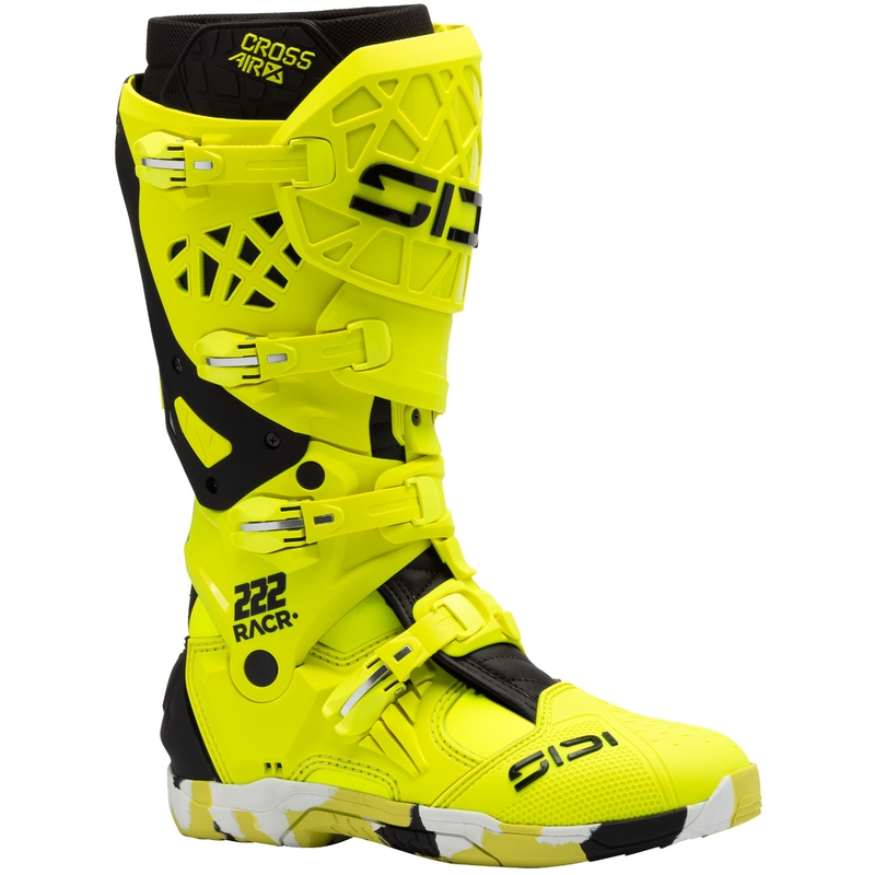 SiDi Crossair X RACR001 musta-fluo-keltaiset moottoripyöräsaappaat