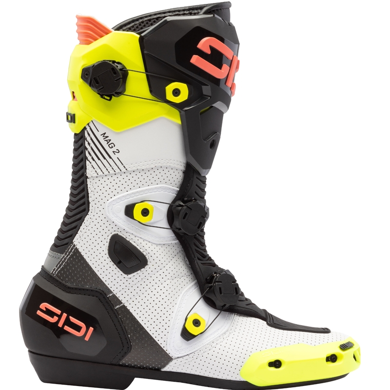 Moottoripyöräsaappaat SiDi MAG 2 Air fluo keltainen-fluo koralli
