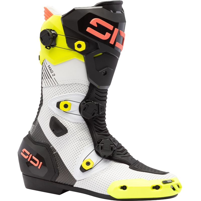 Moottoripyöräsaappaat SiDi MAG 2 Air fluo keltainen-fluo koralli
