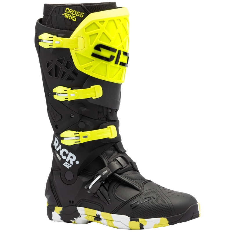 Moottoripyöräsaappaat SiDi Crossair X RACR002 fluo keltainen-musta