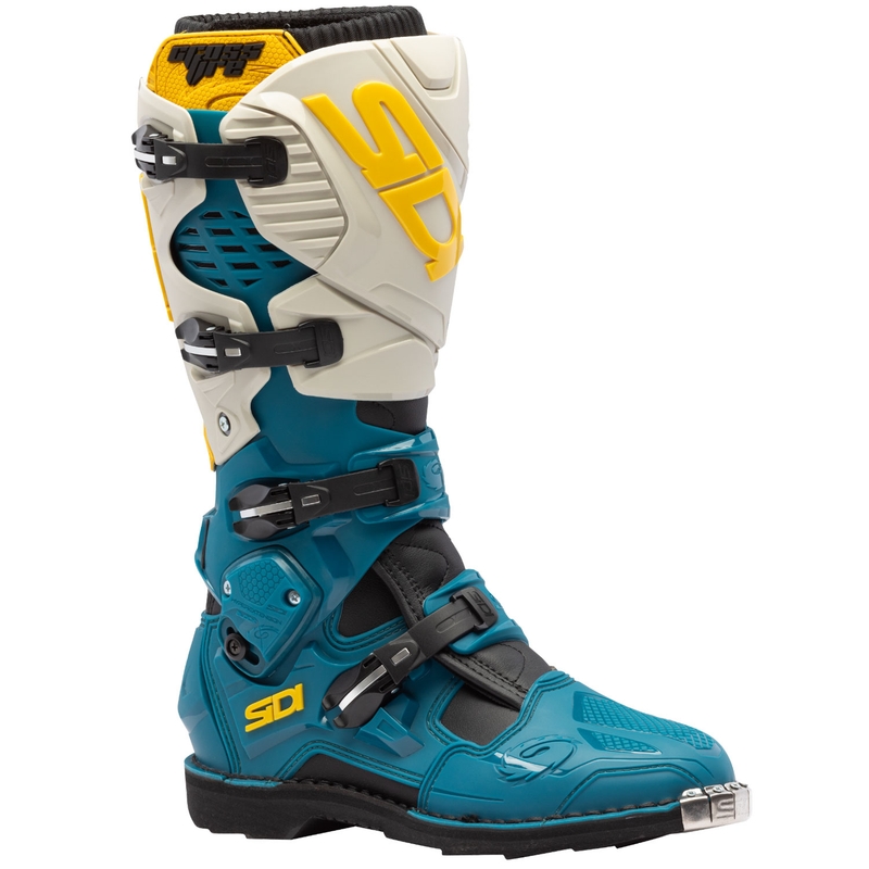 SiDi Crossfire 3 beige-siniset moottoripyöräsaappaat