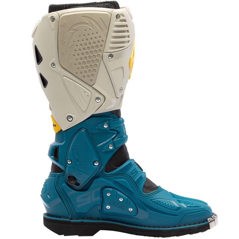 SiDi Crossfire 3 beige-siniset moottoripyöräsaappaat