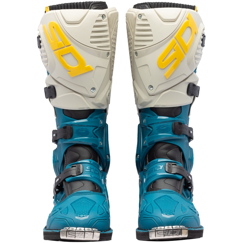 SiDi Crossfire 3 beige-siniset moottoripyöräsaappaat