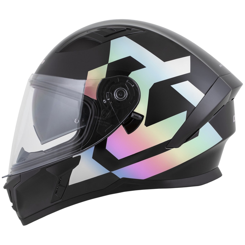 Cassida Orbit Grind Absolut Integroitu moottoripyöräilykypärä musta-hologrammi