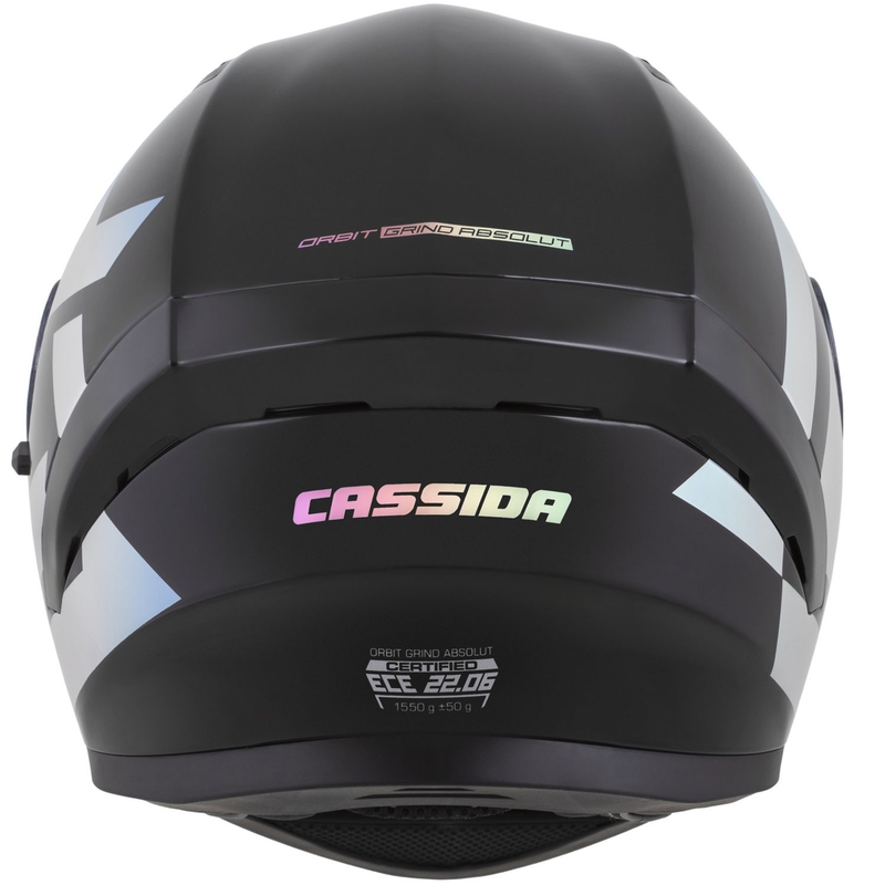 Cassida Orbit Grind Absolut Integroitu moottoripyöräilykypärä musta-hologrammi