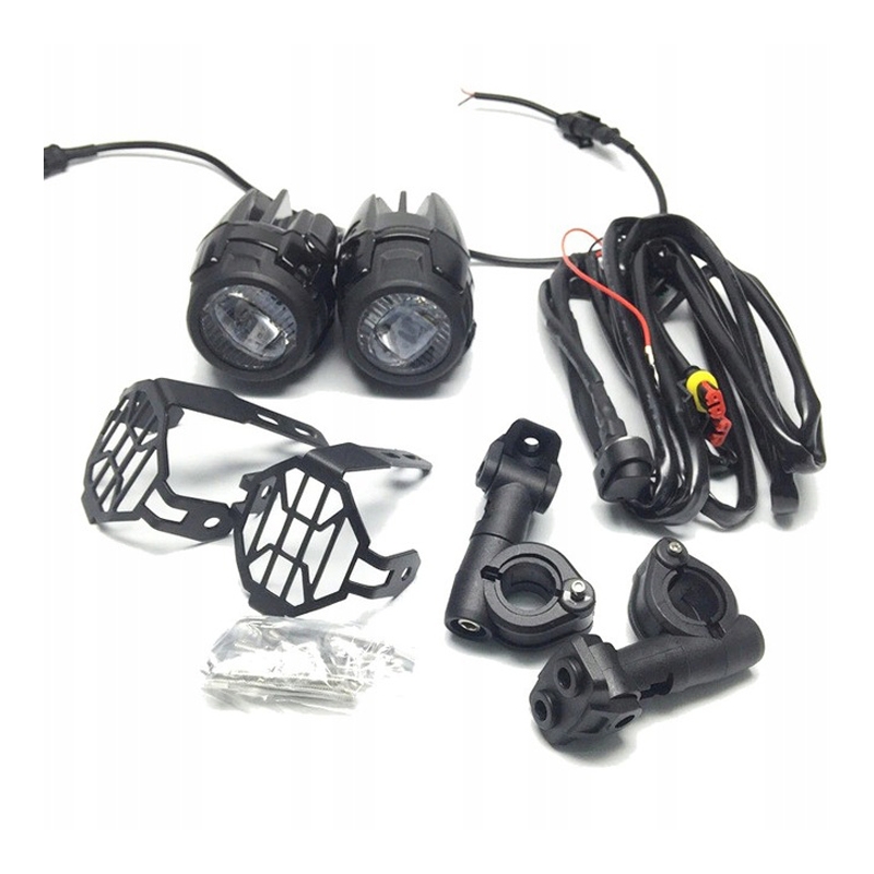 LED-lisävalot St Tuning suojakotelolla BMW R1200 GS ja R1250 GS LC 2013-2019 - BMW R1200 GS ja R1250 GS LC 2013-2019.