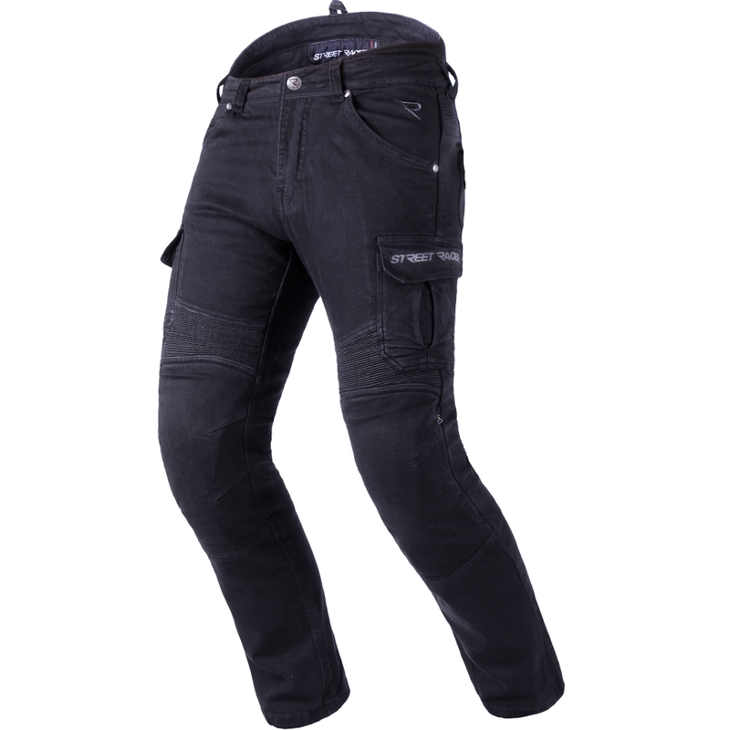 Cropped moottoripyöräfarkut Street Racer Cargo CE Musta