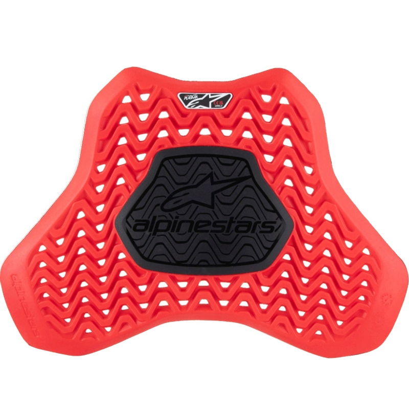 Alpinestars Nucleon Plasma Racing punamusta ja musta sisäänvedettävä rintasuojus