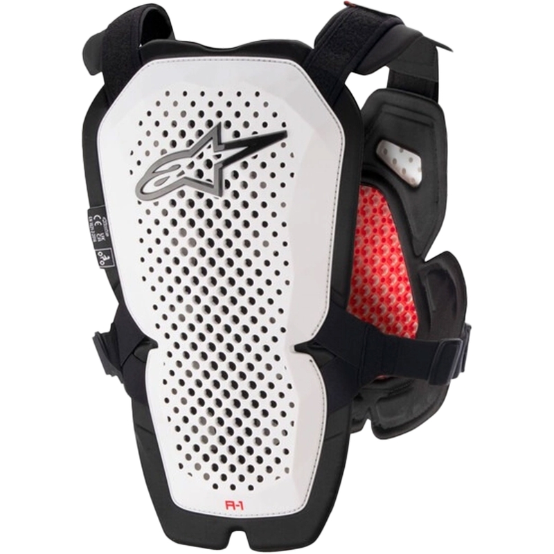 Alpinestars A-1 PRO valkoinen-musta-punainen rintasuojain