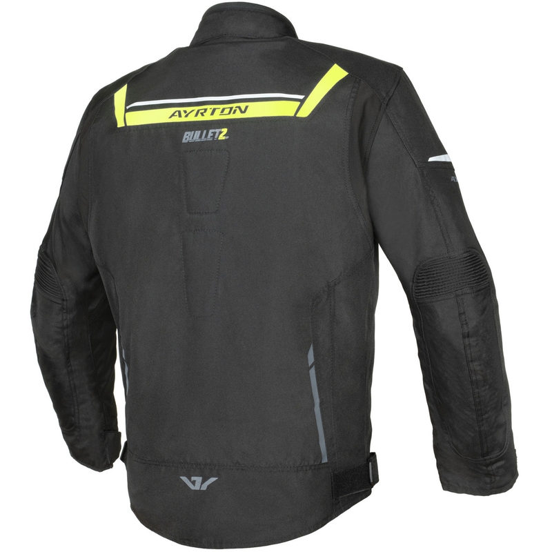 Ayrton Bullet II musta-fluo-kelta-harmaa moottoripyörätakki