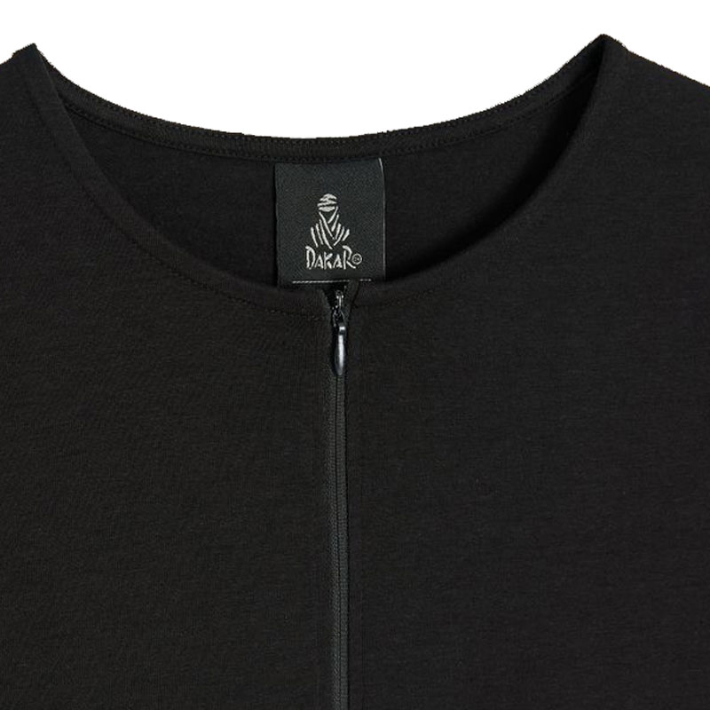Naisten Dakar DKR vetoketjullinen t-paita, musta