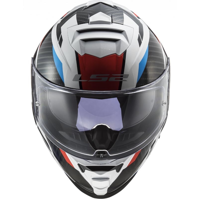 Kokokasvoinen moottoripyöräkypärä LS2 FF800 Storm II Racer valkoinen-musta-punainen-sininen
