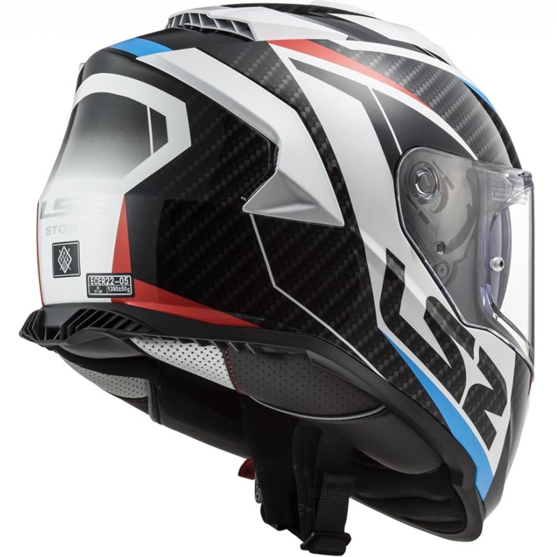 Kokokasvoinen moottoripyöräkypärä LS2 FF800 Storm II Racer valkoinen-musta-punainen-sininen